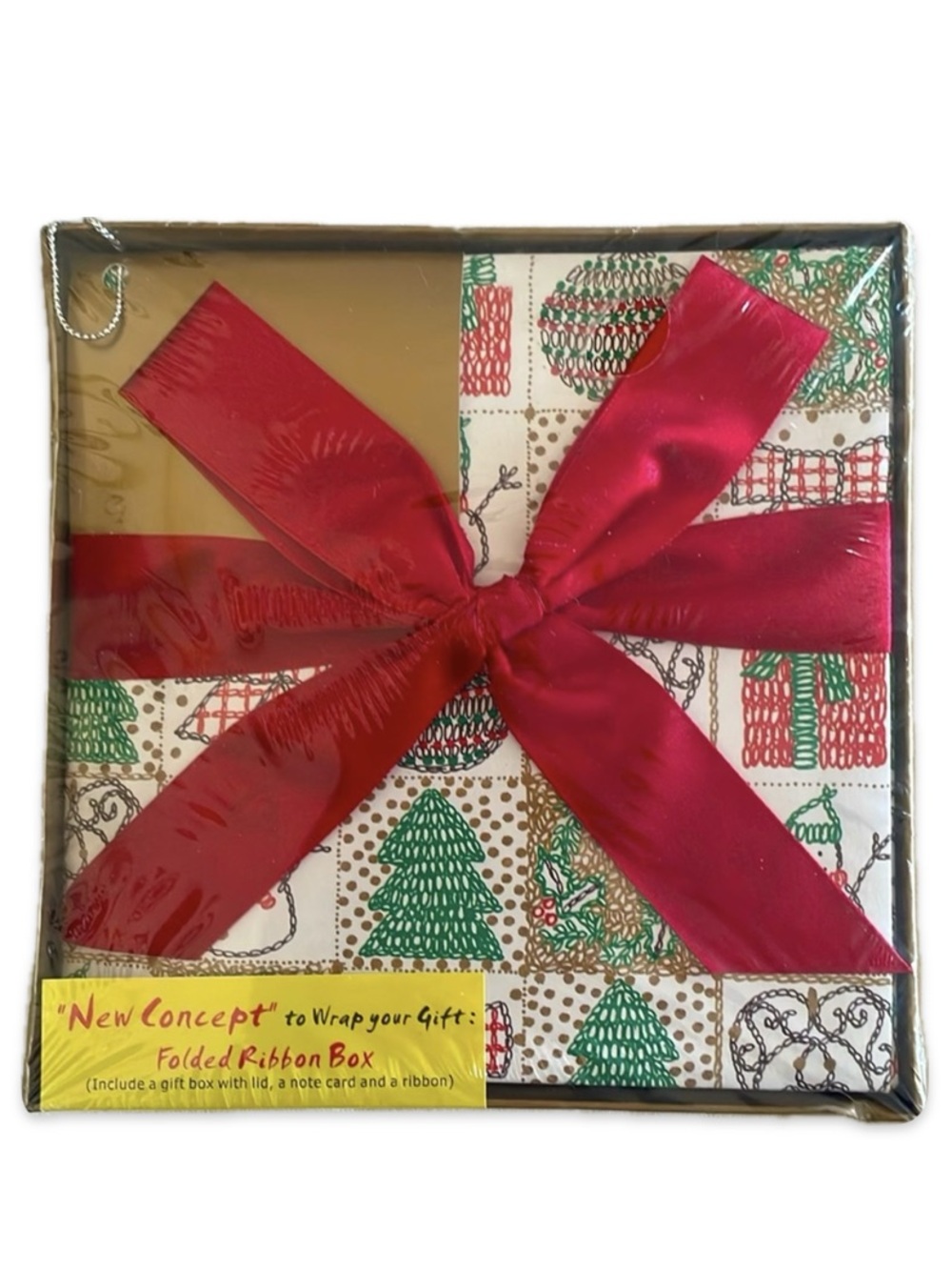 Christmas Gift Box Set - Comes With Gift Box With Lid, Note Card & Ribbon